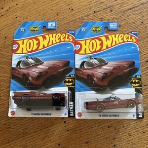 2025 Hot Wheels HW Batman Classic TV Series Batmobile 103/250 Dark Red Lot of 2